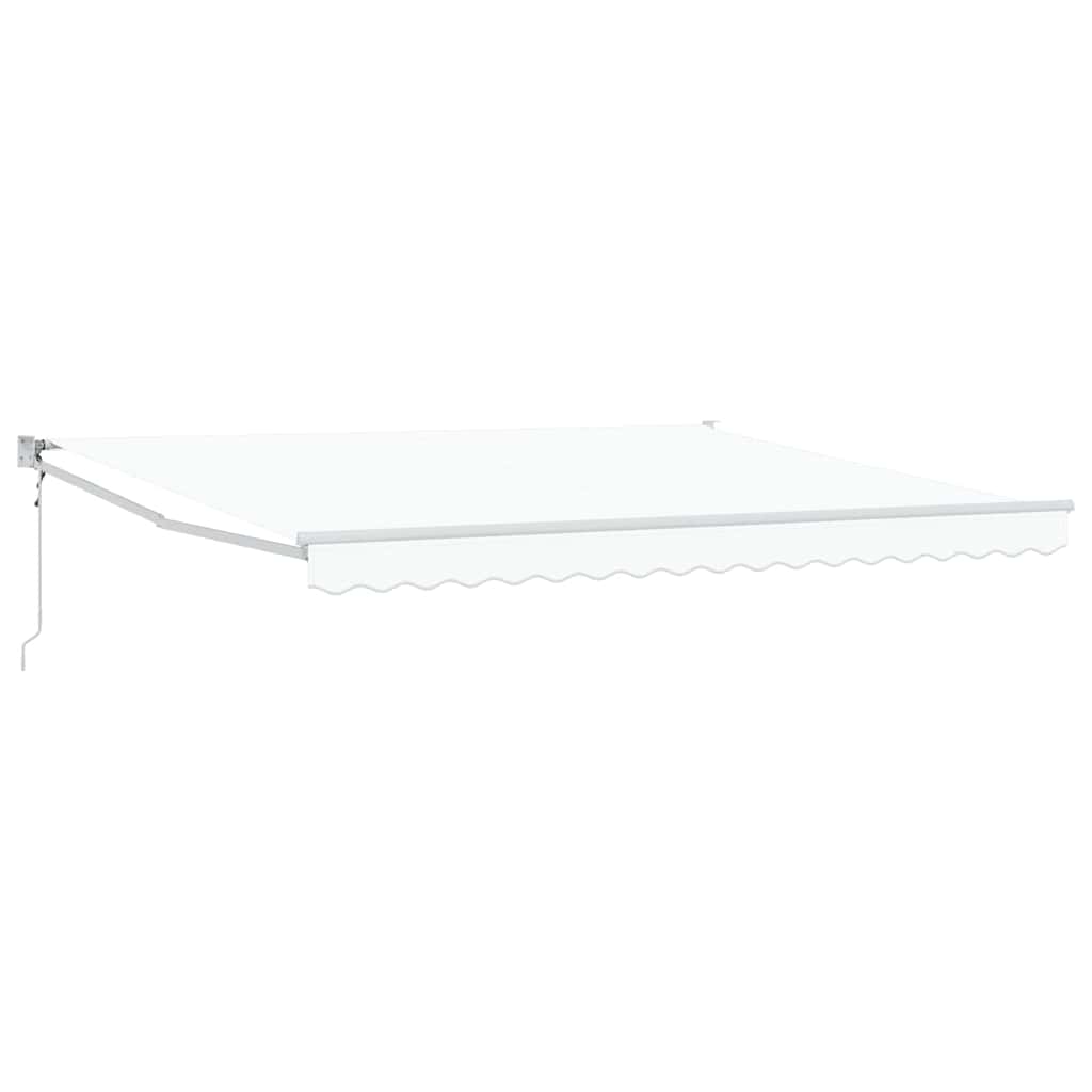 Utrækkelig Markise Hvid 400 × 300 cm Polyester og Aluminium
