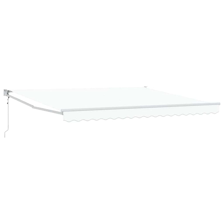 Utrækkelig Markise Hvid 400 × 300 cm Polyester og Aluminium