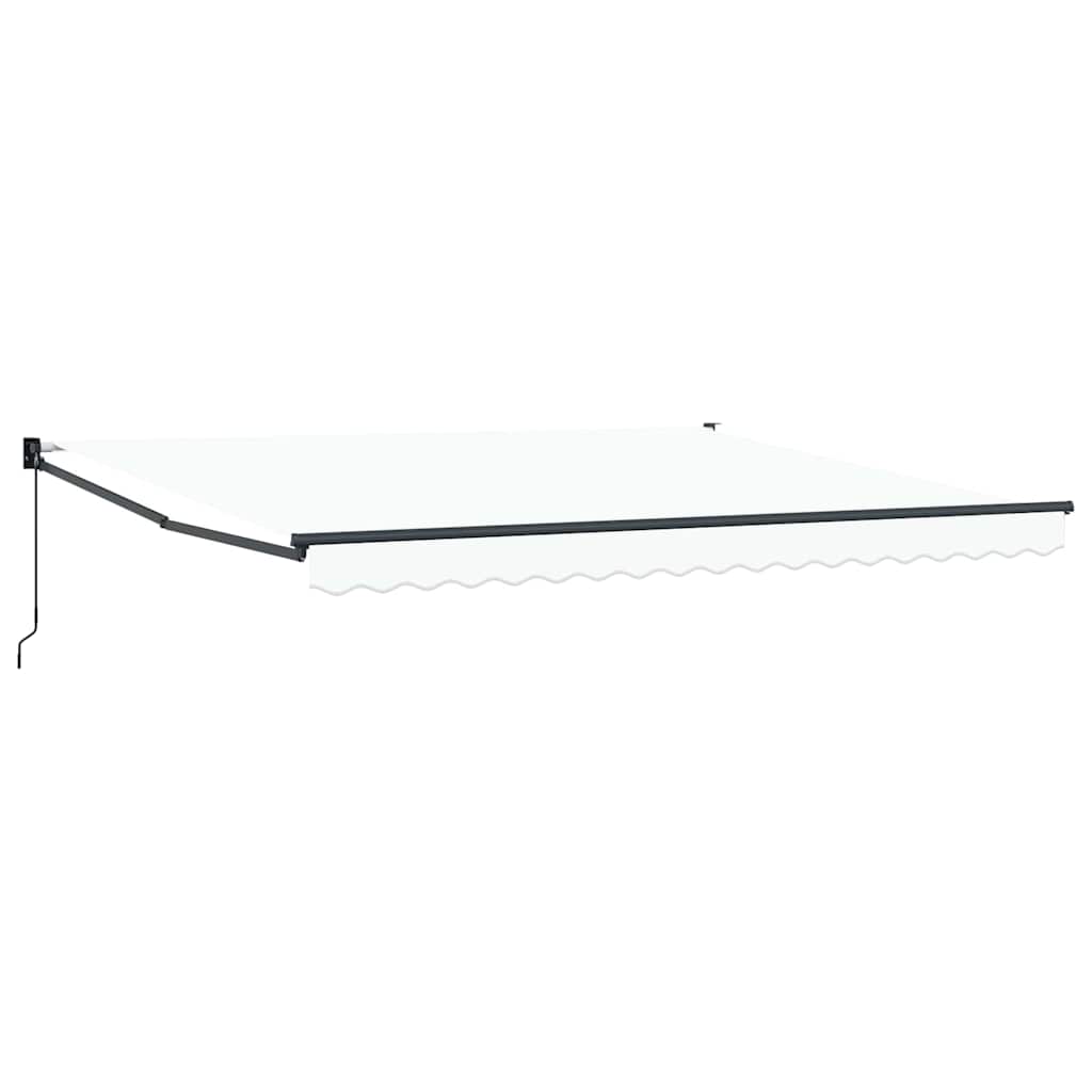 Udtrækkelig markise Hvid 400 × 300 cm
