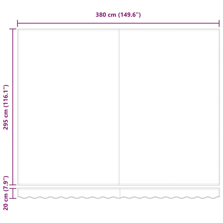Udtrækkelig markise Hvid 400 × 300 cm