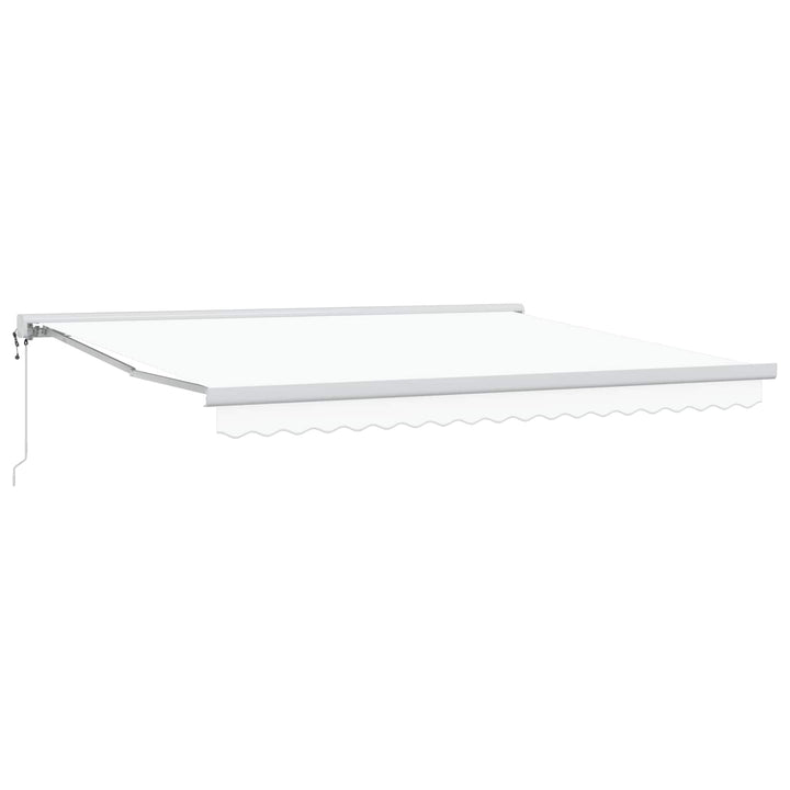 Udtrækkelig markise Hvid 400 × 300 cm Stof og Metal