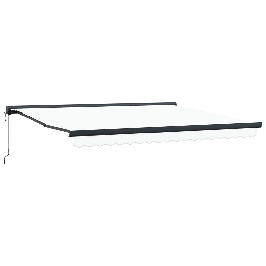 Udtrækkelig markise Hvid 400 × 300 cm Stof og Metal