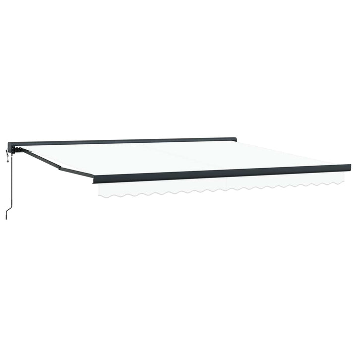 Udtrækkelig markise Hvid 400 × 300 cm Stof og Metal