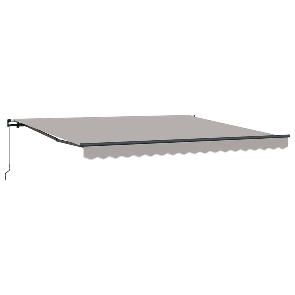 Udtrækkelig markise Lysegrå 400 × 300 cm Polyester og Aluminium