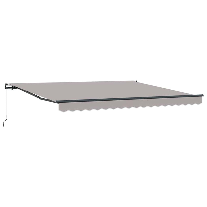 Udtrækkelig markise Lysegrå 400 × 300 cm Polyester og Aluminium