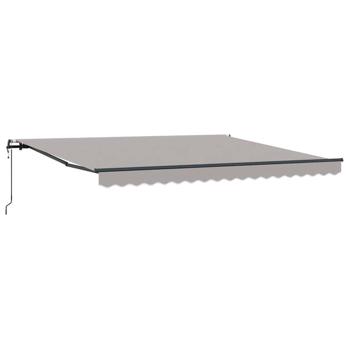Udtrækkelig markise Lysegrå 400 × 300 cm Stof og aluminium
