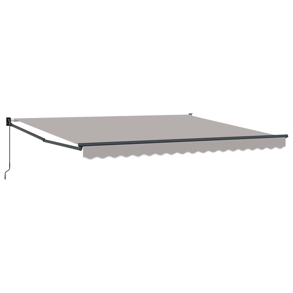 Udtrækkelig markise Lysegrå 400 × 300 cm