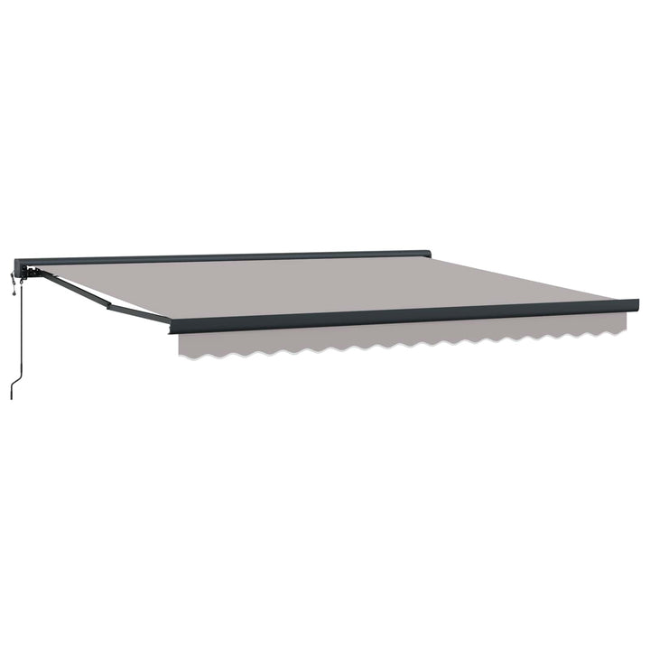 Udtrækkelig markise Lysegrå 400 × 300 cm Stof og Metal