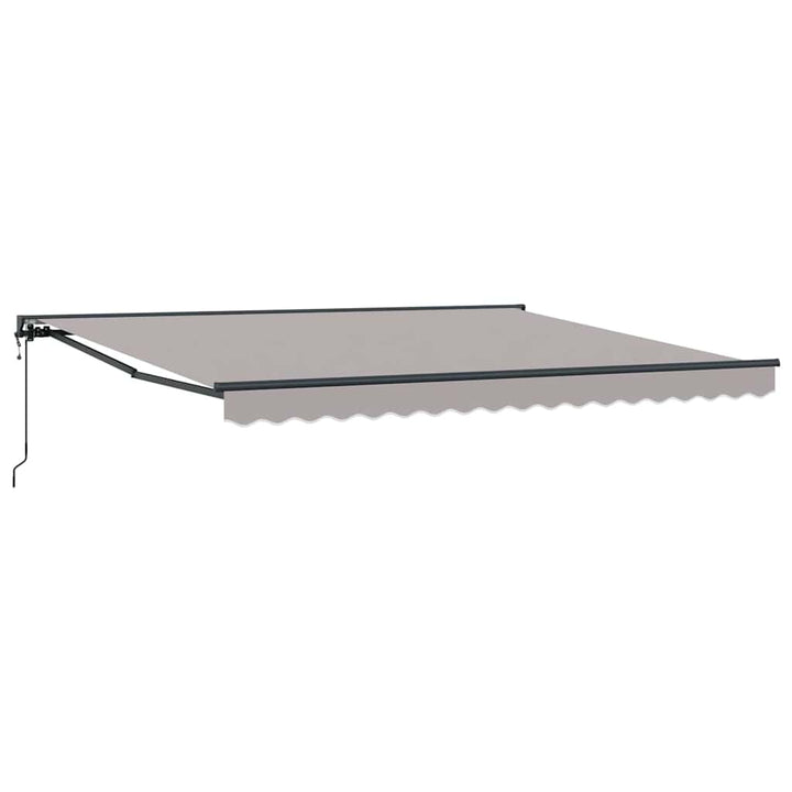 Markiseramme Lysegrå 400 × 300 cm Polyester med PU belægning