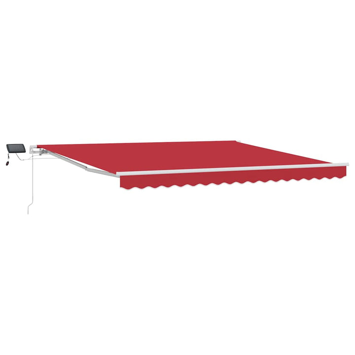 Udtrækkelig markise Rød 400 × 300 cm Stof og aluminium