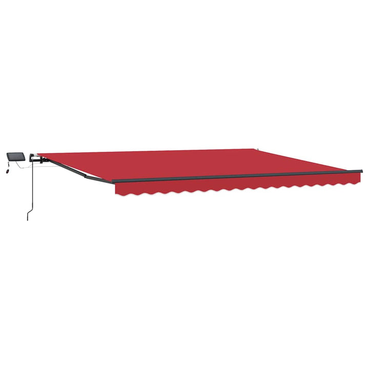 Udtrækkelig markise Rød 400 × 300 cm Stof og aluminium