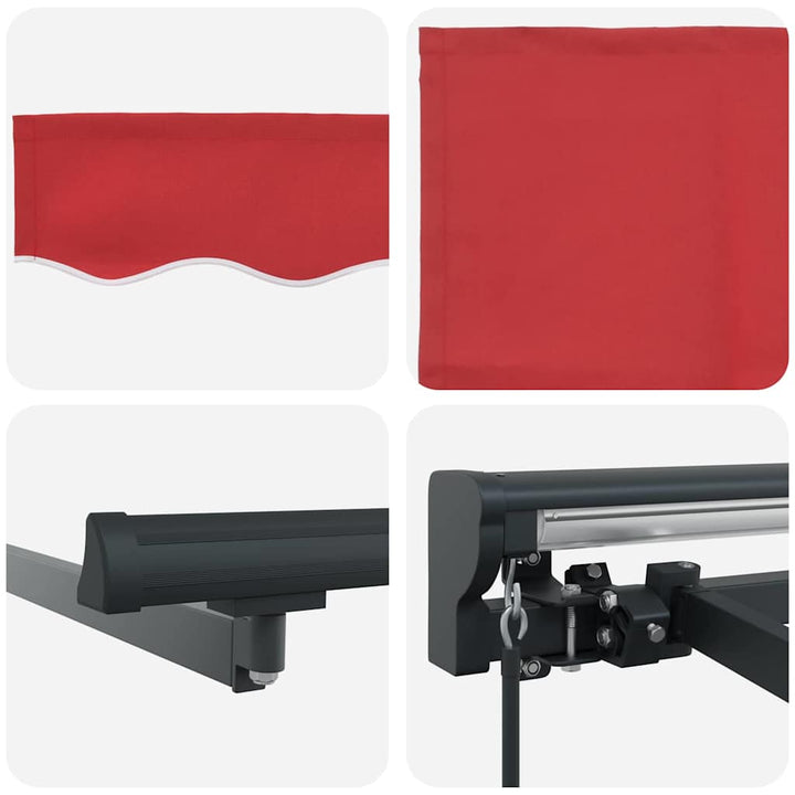 Markiseramme Rød 400 × 300 cm Polyester med PU belægning