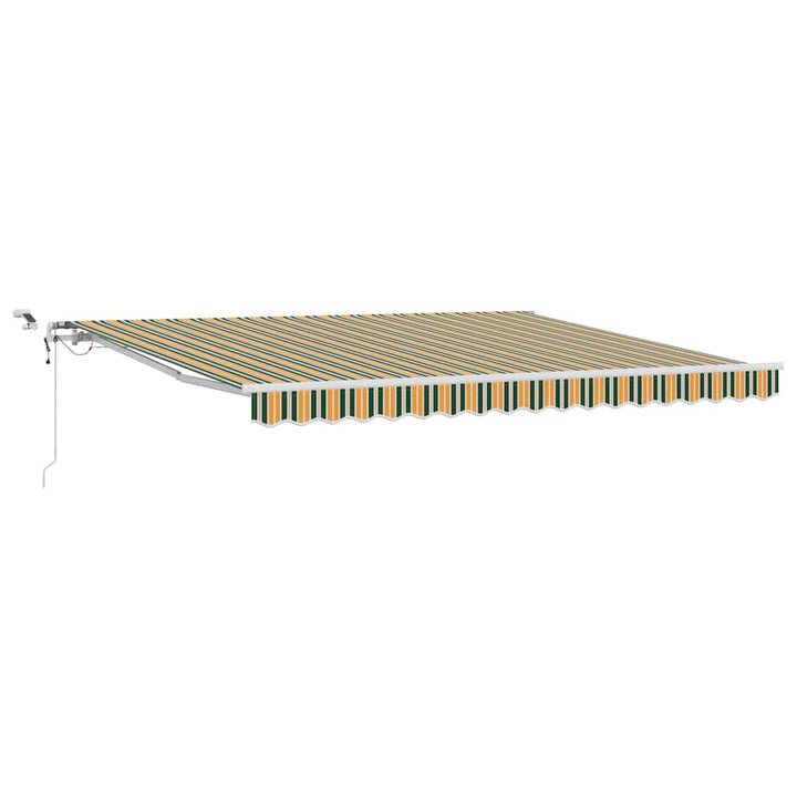 Utrækkelig Markise Grøn og Gul 400 × 300 cm Polyester og metal