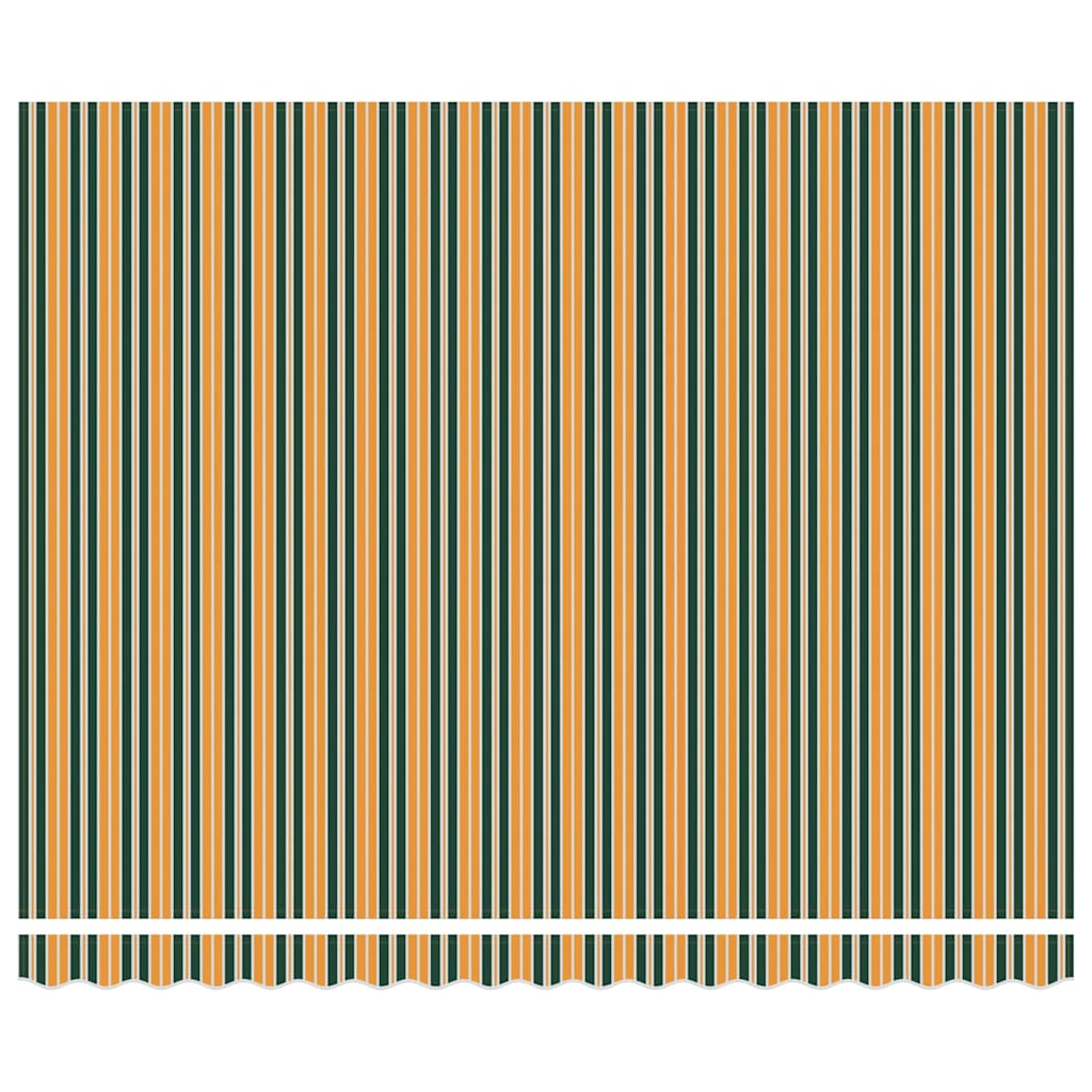 Utrækkelig Markise Grøn og Gul 400 × 300 cm Polyester og metal