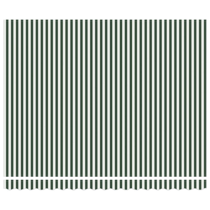 Udtrækkelig markise Grøn og Hvid 400 × 300 cm Stof og aluminium