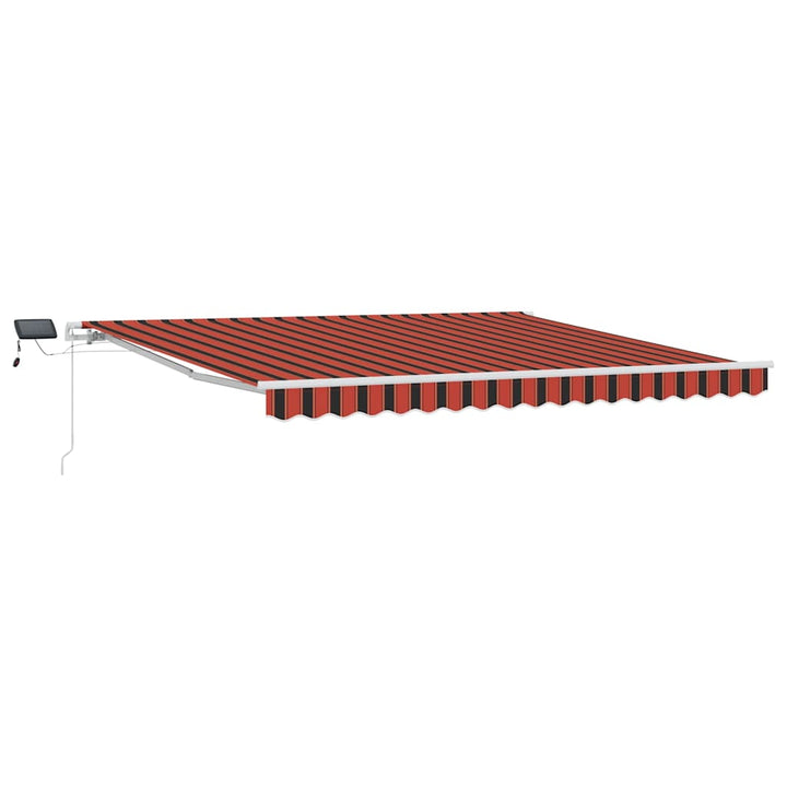 Udtrækkelig markise orange og brun 400 × 300 cm
