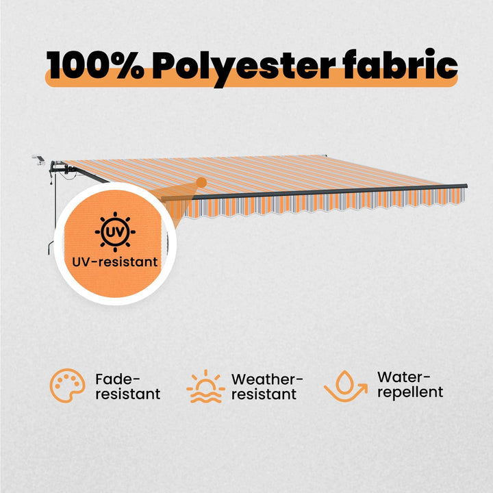 Markiseduge Flerfarvet 400 × 350 cm Polyester