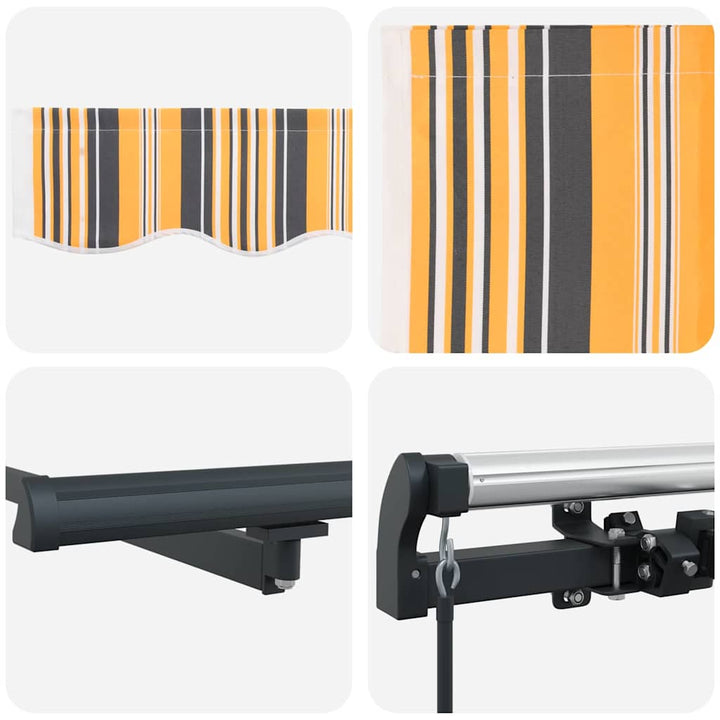 Utrækkelig Markise Flerfarvet 400 × 350 cm Polyester og Stål