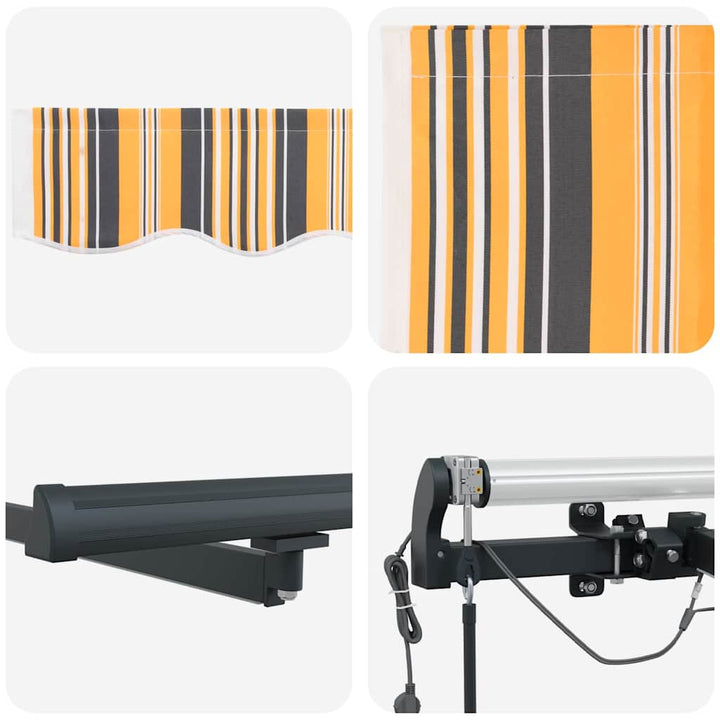 Udtrækkelig markise Flerfarvet 400 × 350 cm Polyester