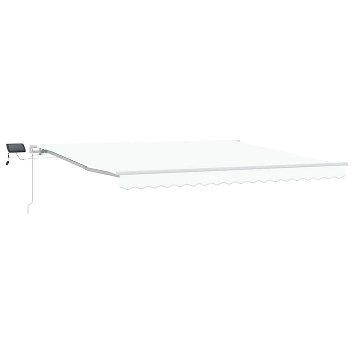 Udtrækkelig markise Hvid 400 × 300 cm Stof og aluminium