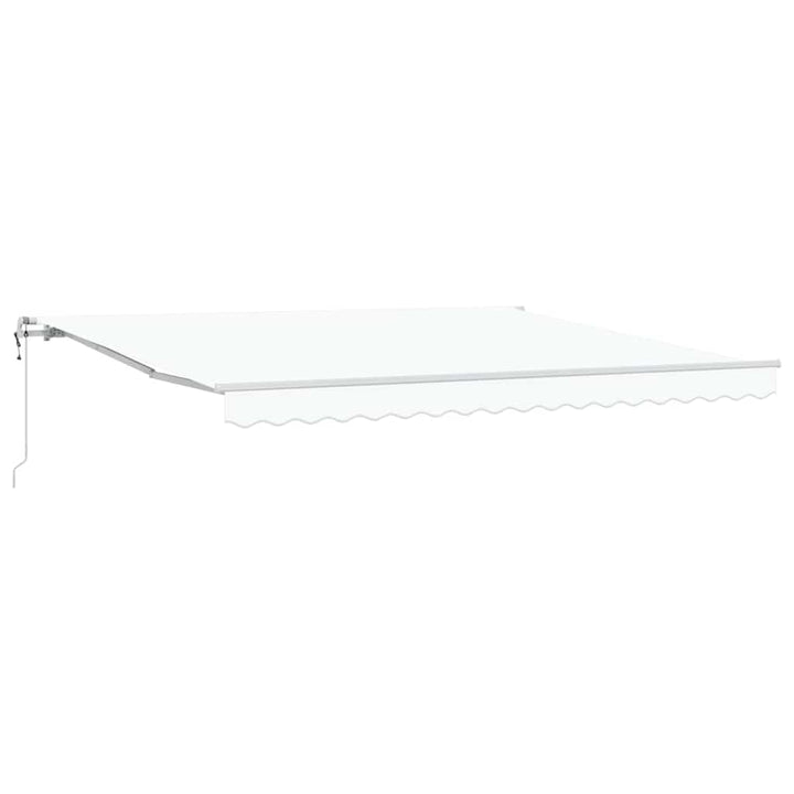 Udtrækkelig markise Hvid 400 × 350 cm Stof og aluminium