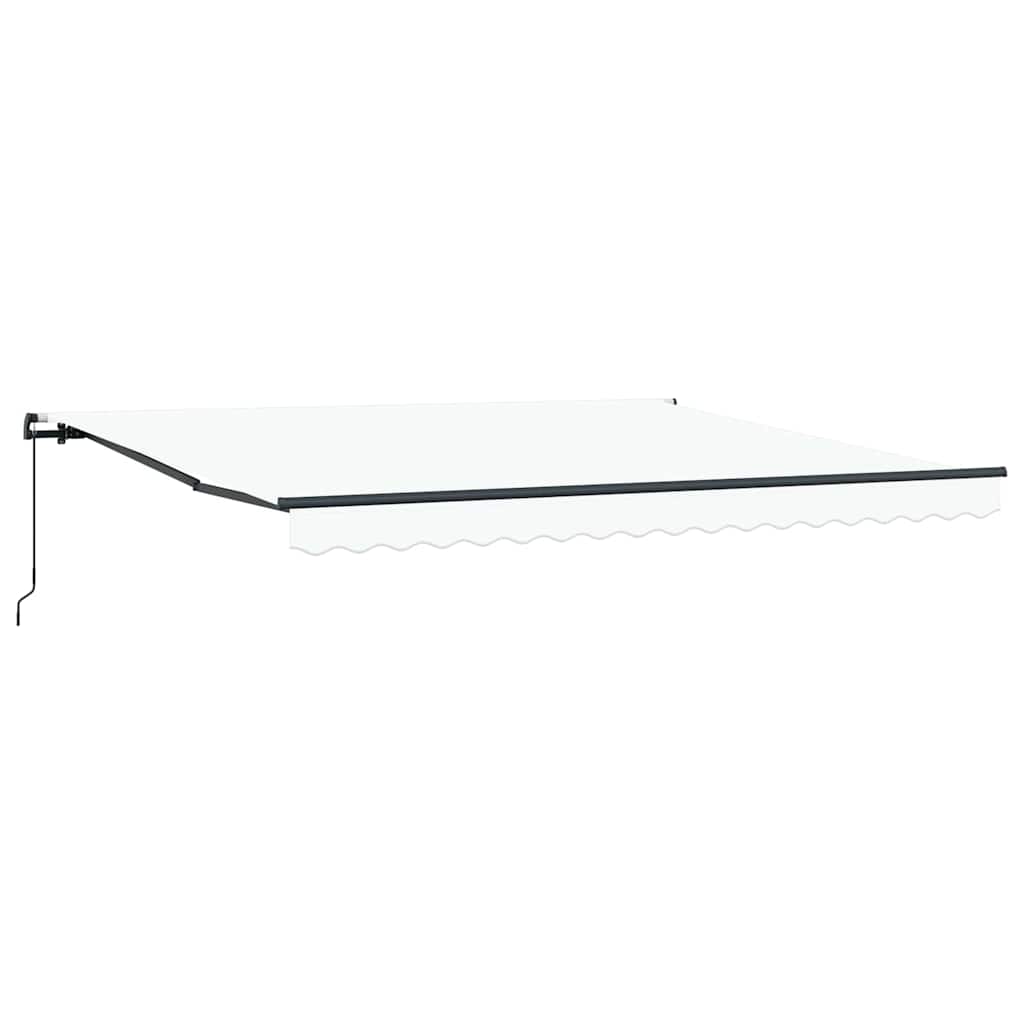 Udtrækkelig markise Hvid 400 × 350 cm Polyester og Aluminium