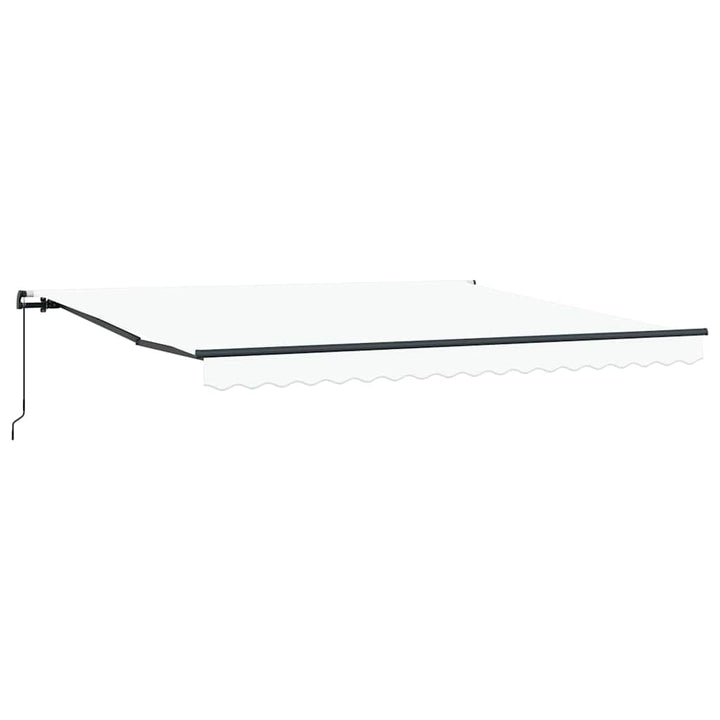 Udtrækkelig markise Hvid 400 × 350 cm Polyester og Aluminium