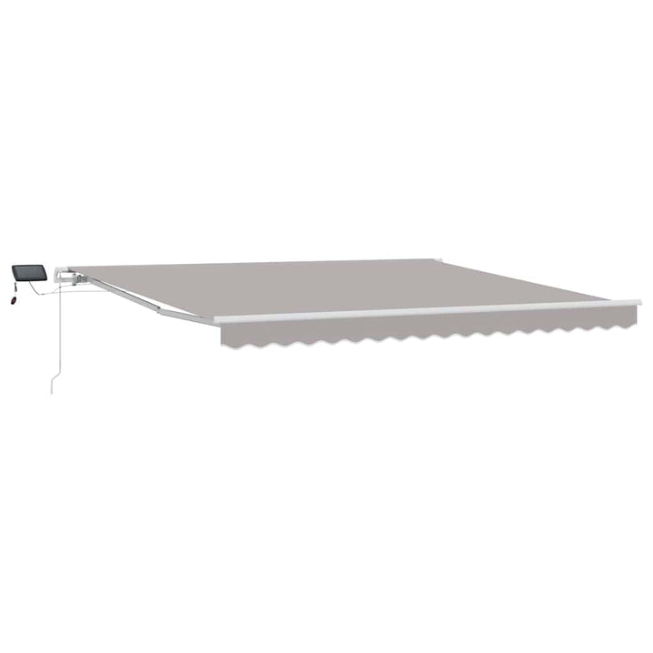Udtrækkelig markise Lysegrå 400 × 300 cm Stof og aluminium