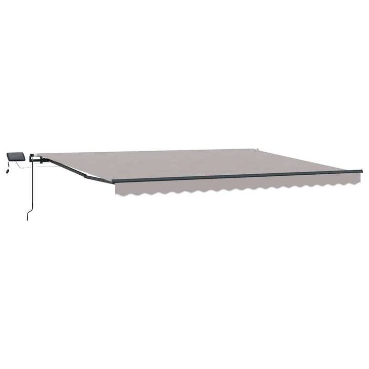 Udtrækkelig markise Lysegrå 400 × 350 cm Stof og aluminium