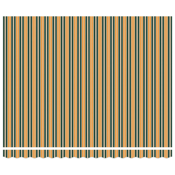 Udtrækkelig markise Grøn og Hvid 400 × 350 cm Polyester