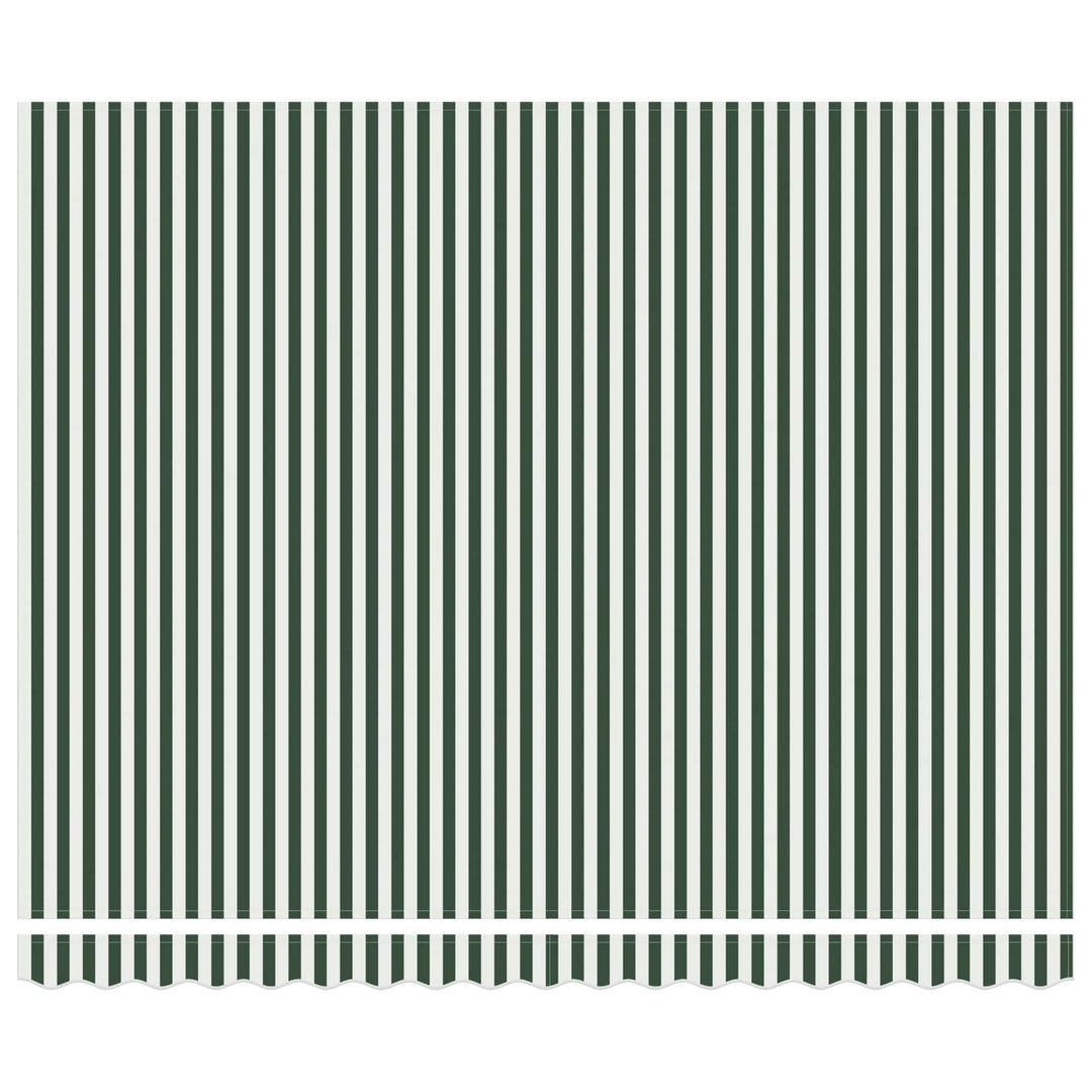 Udtrækkelig markise Grøn og Hvid 400 × 350 cm Stof og aluminium
