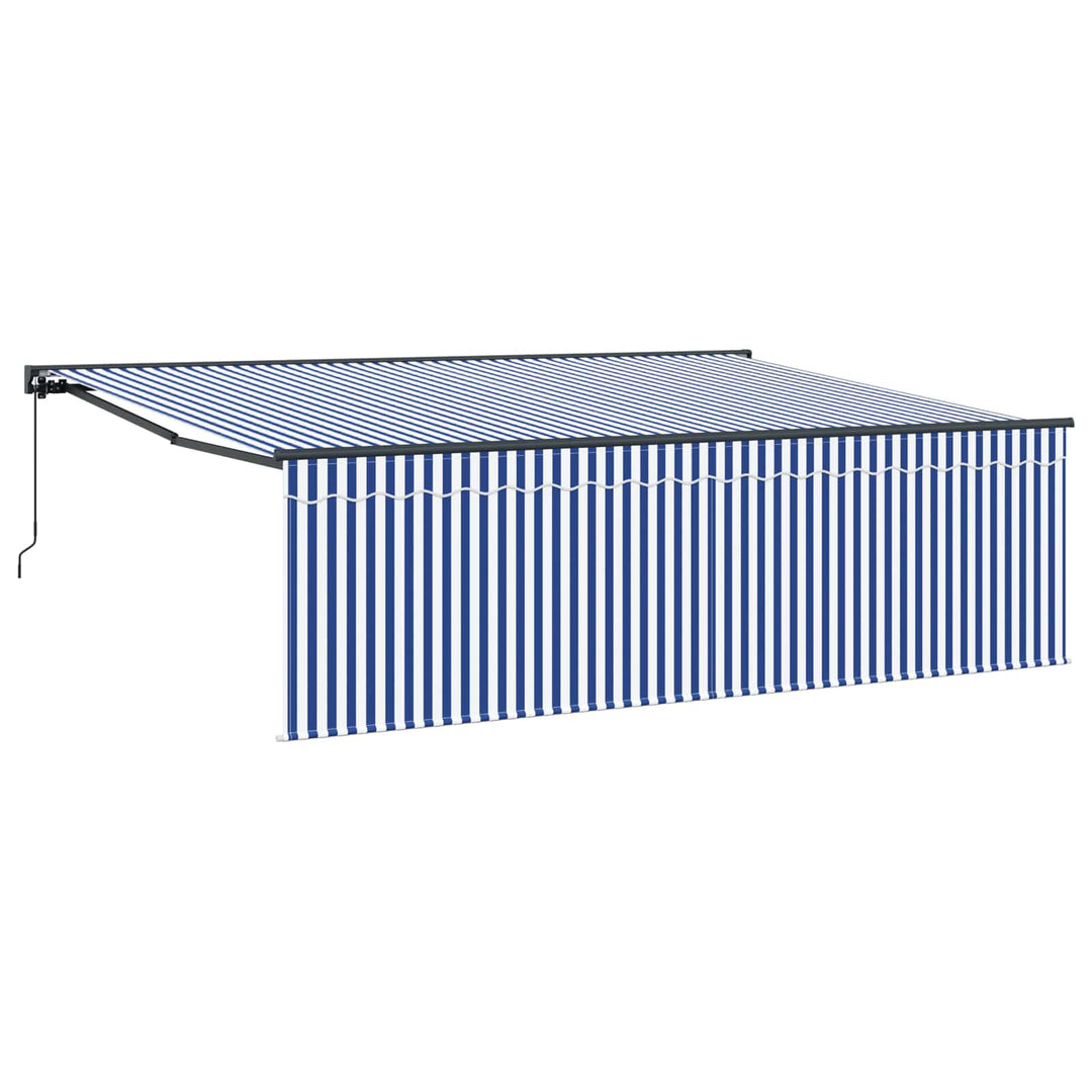 Udtrækkelig markise Blå og Hvid 400 × 300 cm