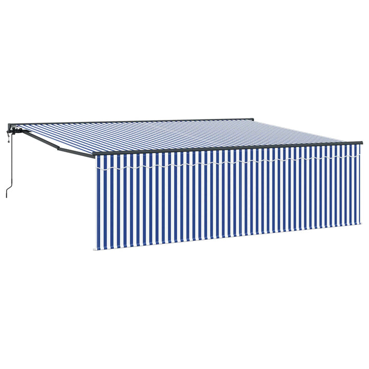 Utrækkelig Markise Blå og Hvid 400 × 300 cm