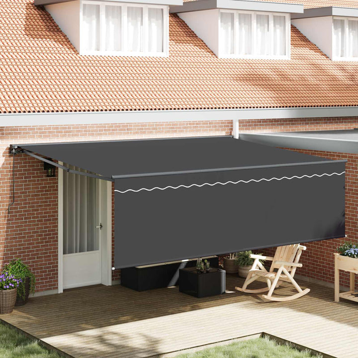 Udtrækkelig markise Antracit 450 × 300 cm