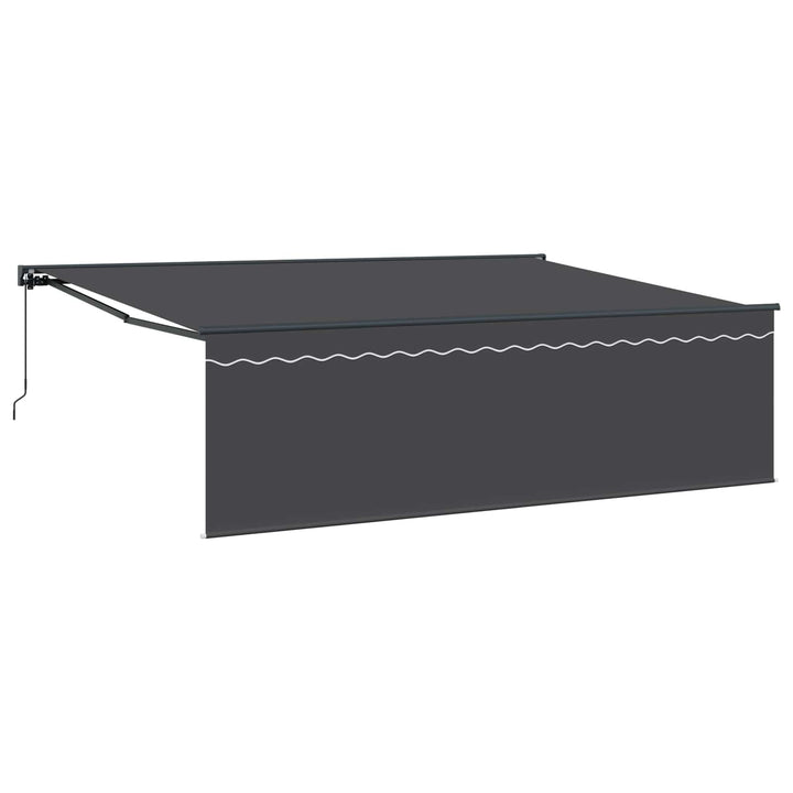 Utrækkelig Markise Antracit 450 × 300 cm Polyester og Aluminium
