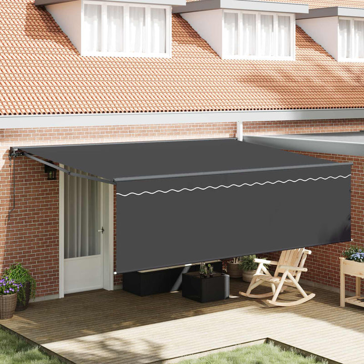 Udtrækkelig markise Antracit 450 × 350 cm