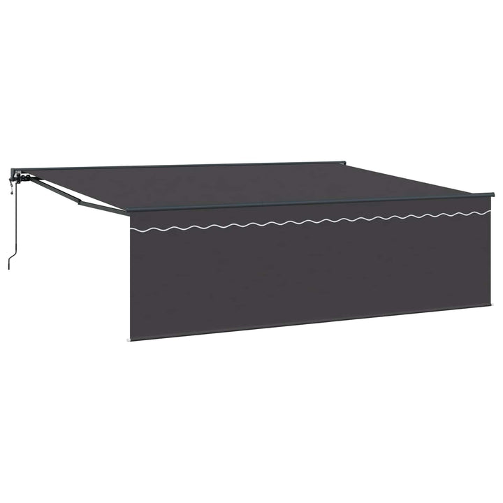Utrækkelig Markise Antracit 450 × 350 cm Polyester og Aluminium