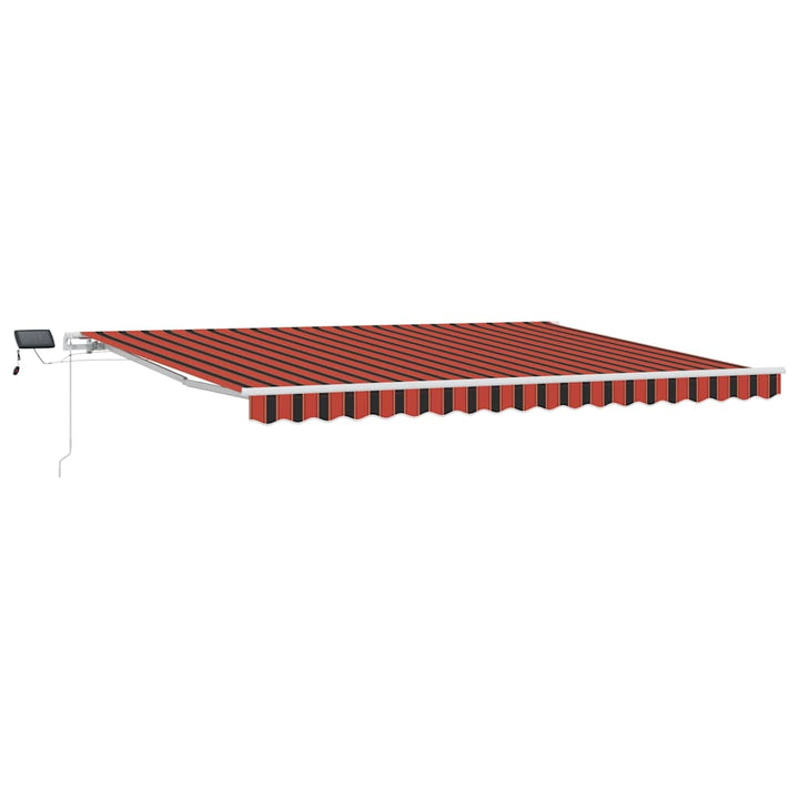 Udtrækkelig markise orange og brun 450 × 300 cm