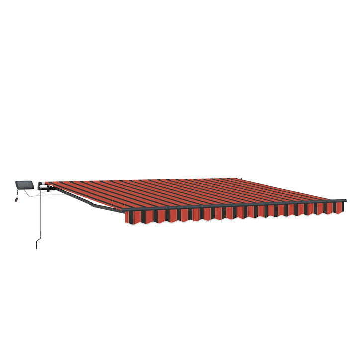 Udtrækkelig markise orange og brun 450 × 300 cm