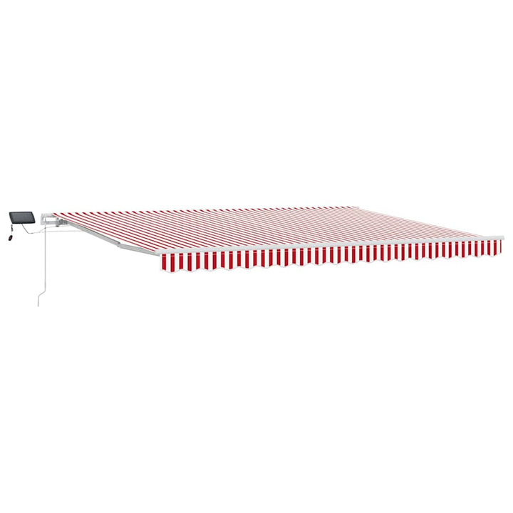 Udtrækkelig markise Rød og Hvid 450 × 300 cm Stof og aluminium