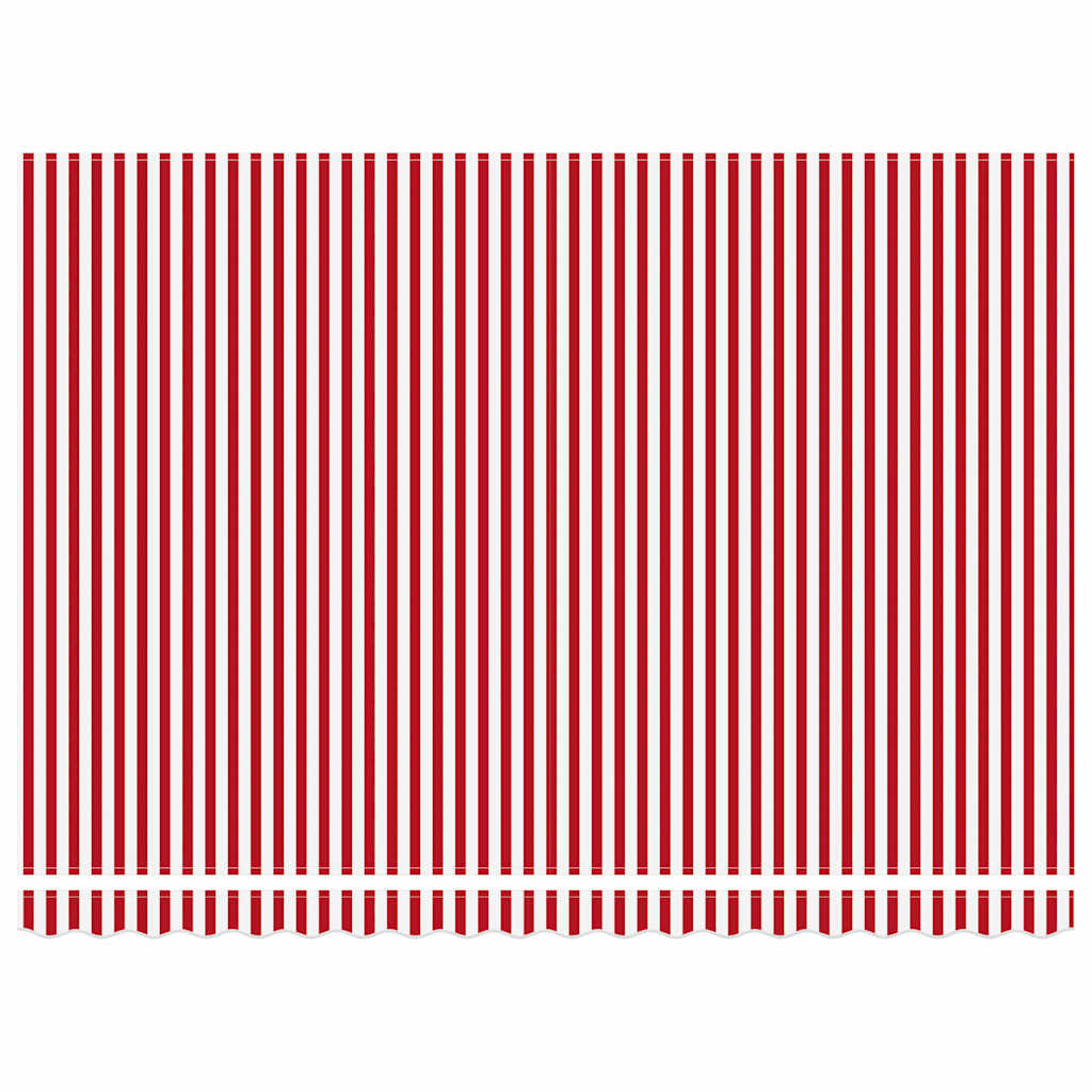 Udtrækkelig markise Rød og Hvid 450 × 300 cm Stof og aluminium
