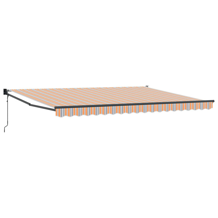 Udtrækkelig markise Flerfarvet 450 × 300 cm Polyester og metal