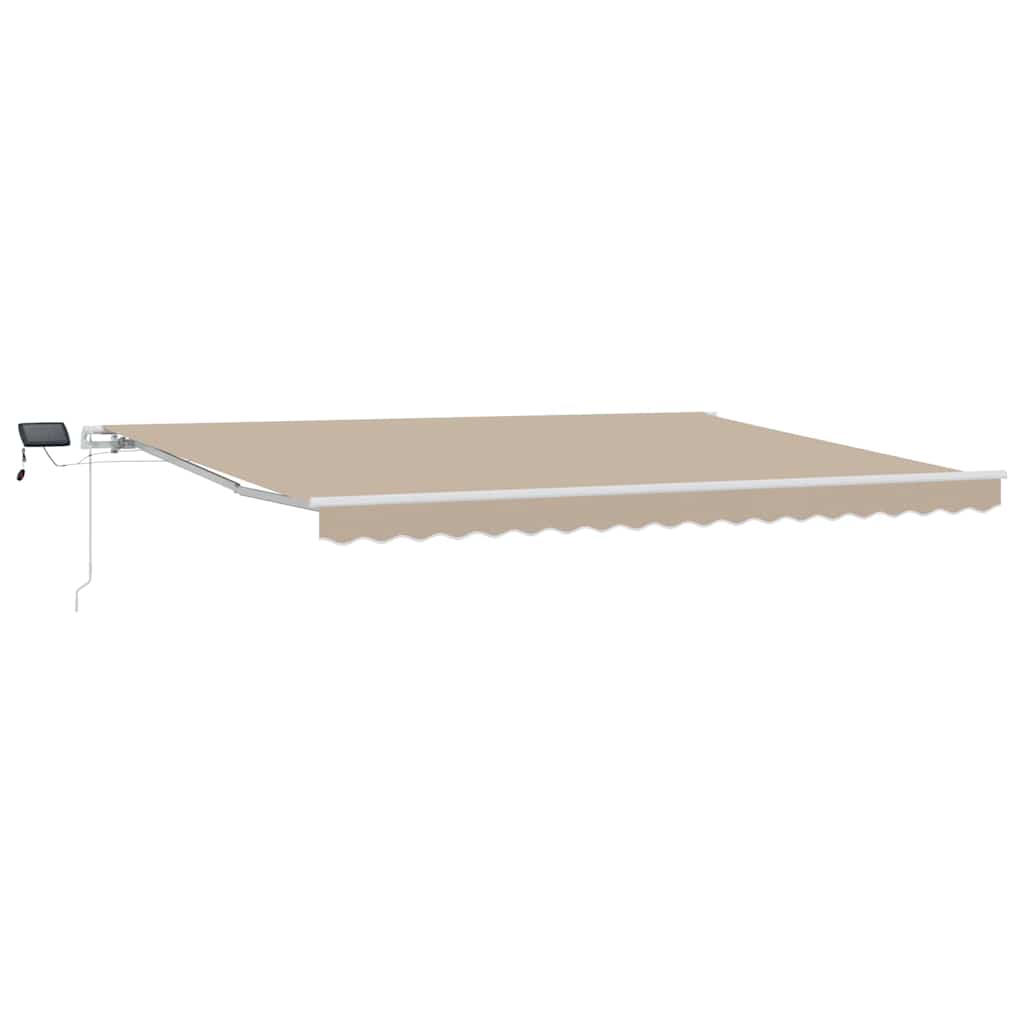 Udtrækkelig markise Beige 450 × 300 cm Stof og aluminium