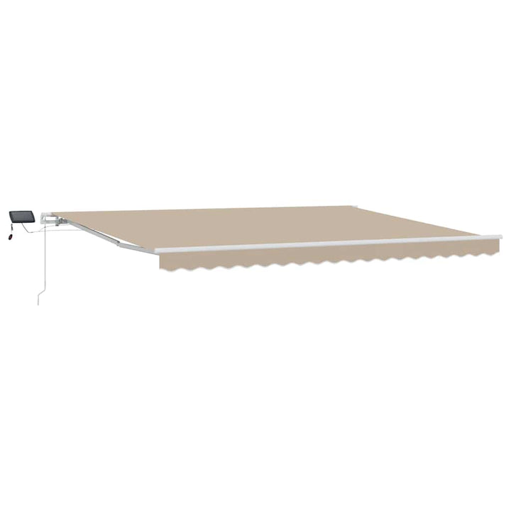 Udtrækkelig markise Beige 450 × 300 cm Stof og aluminium