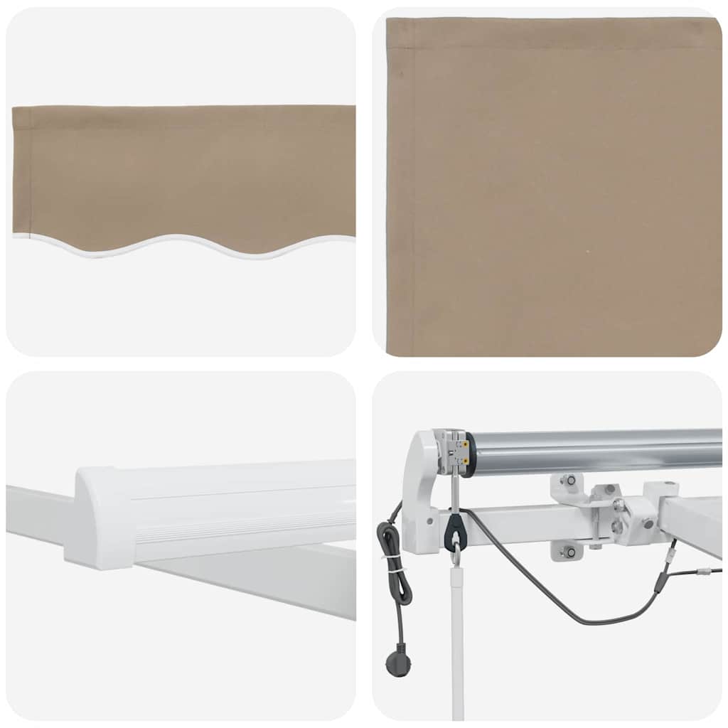 Udtrækkelig markise Beige 450 × 300 cm Polyester