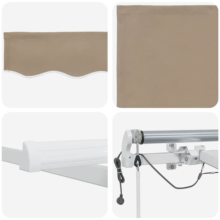 Udtrækkelig markise Beige 450 × 300 cm Polyester