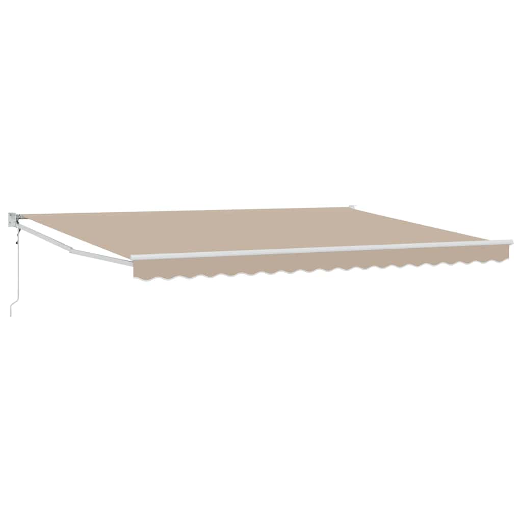 Udtrækkelig markise Beige 450 x 300 x 165 cm Polyester og metal