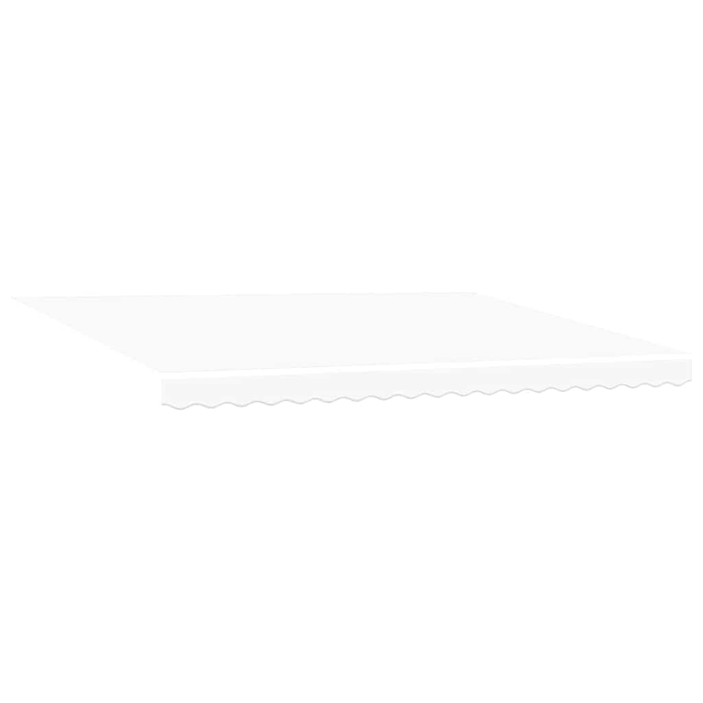 Udtrækkelig markise Hvid 450 × 300 cm Stof og aluminium