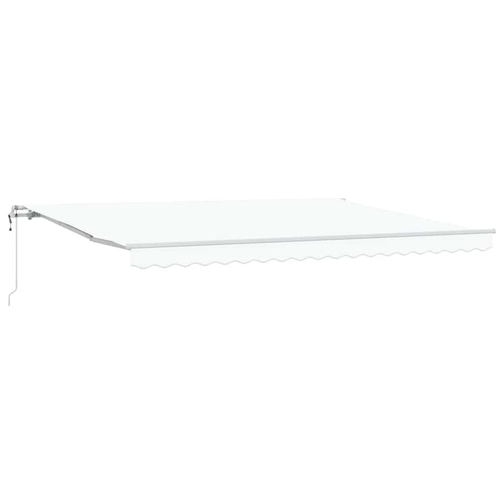 Udtrækkelig markise Hvid 450 × 300 cm Stof og aluminium