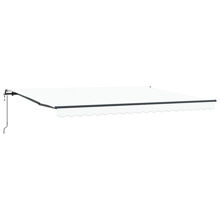 Udtrækkelig markise Hvid 450 × 300 cm Stof og aluminium